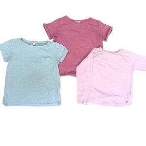 Crewcuts lot of 3 girls cotton t-shirt and long sleeve tops, 6-7yrs